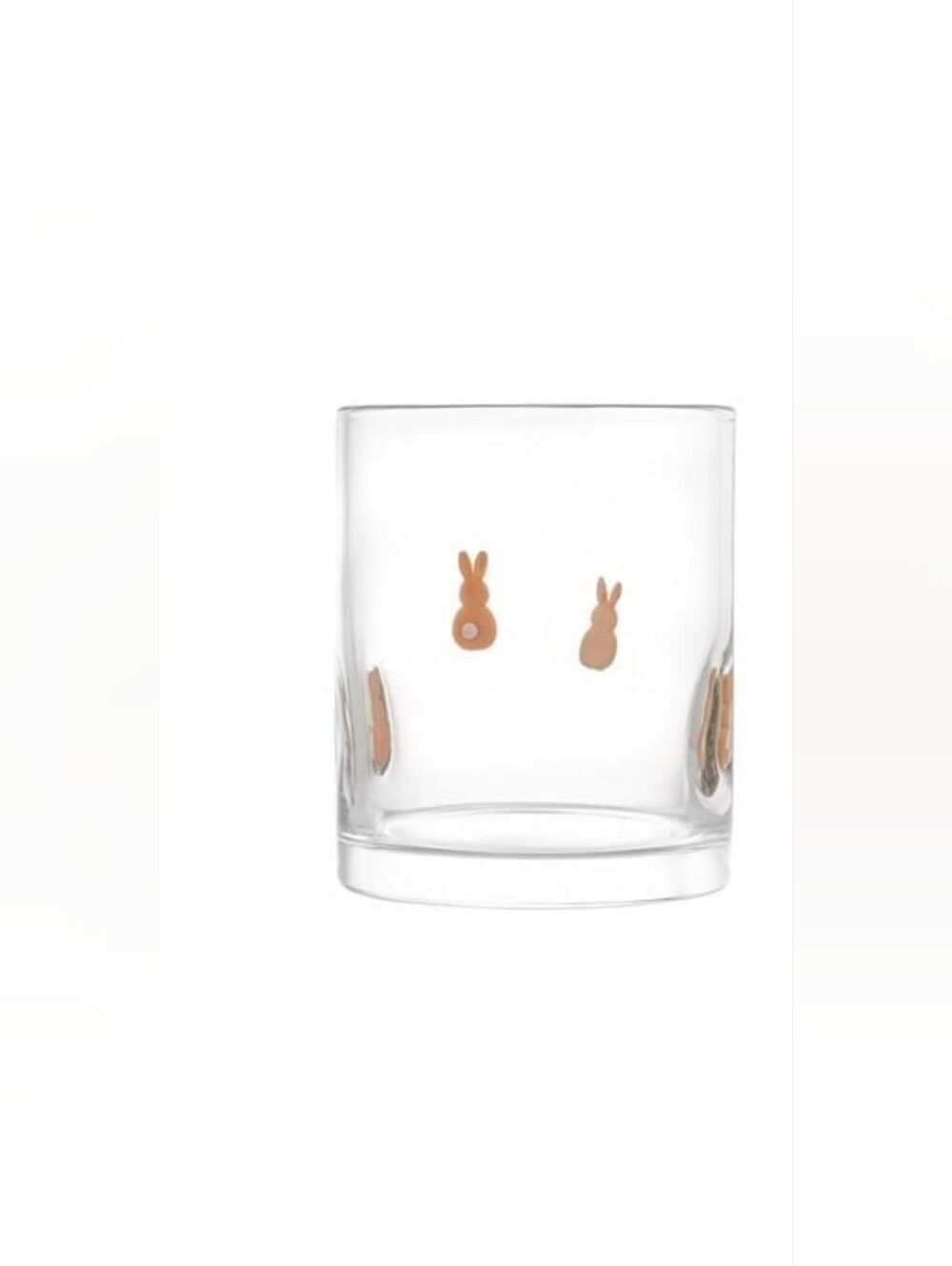 Bunny Icon Clear Glass Tumbler